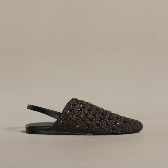 Jenni Kayne Black Woven Mules Sandals - Picture 4 of 8